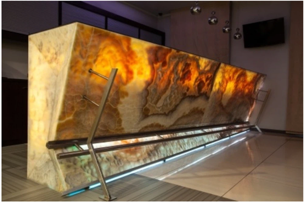 Honey onyx backlit table tops Honey onyx backlit table tops